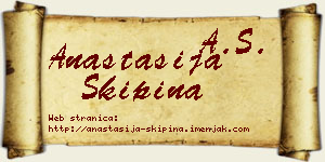 Anastasija Škipina vizit kartica